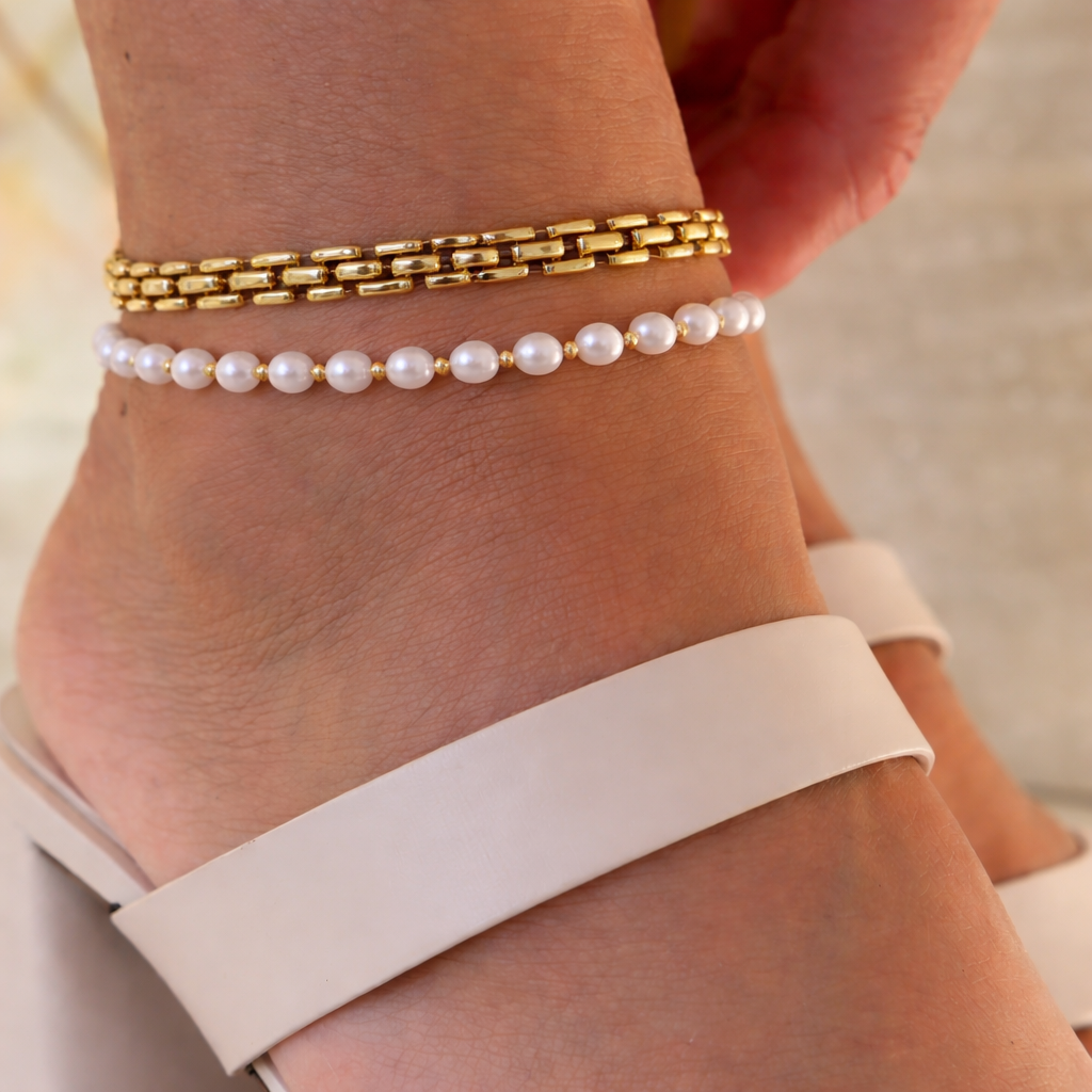 Elegant Pearl Anklet for Women