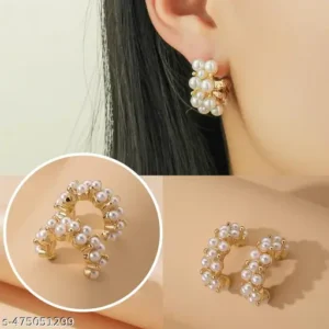 Pearl and Hoop Earrings for Women – Daily and Party Wear