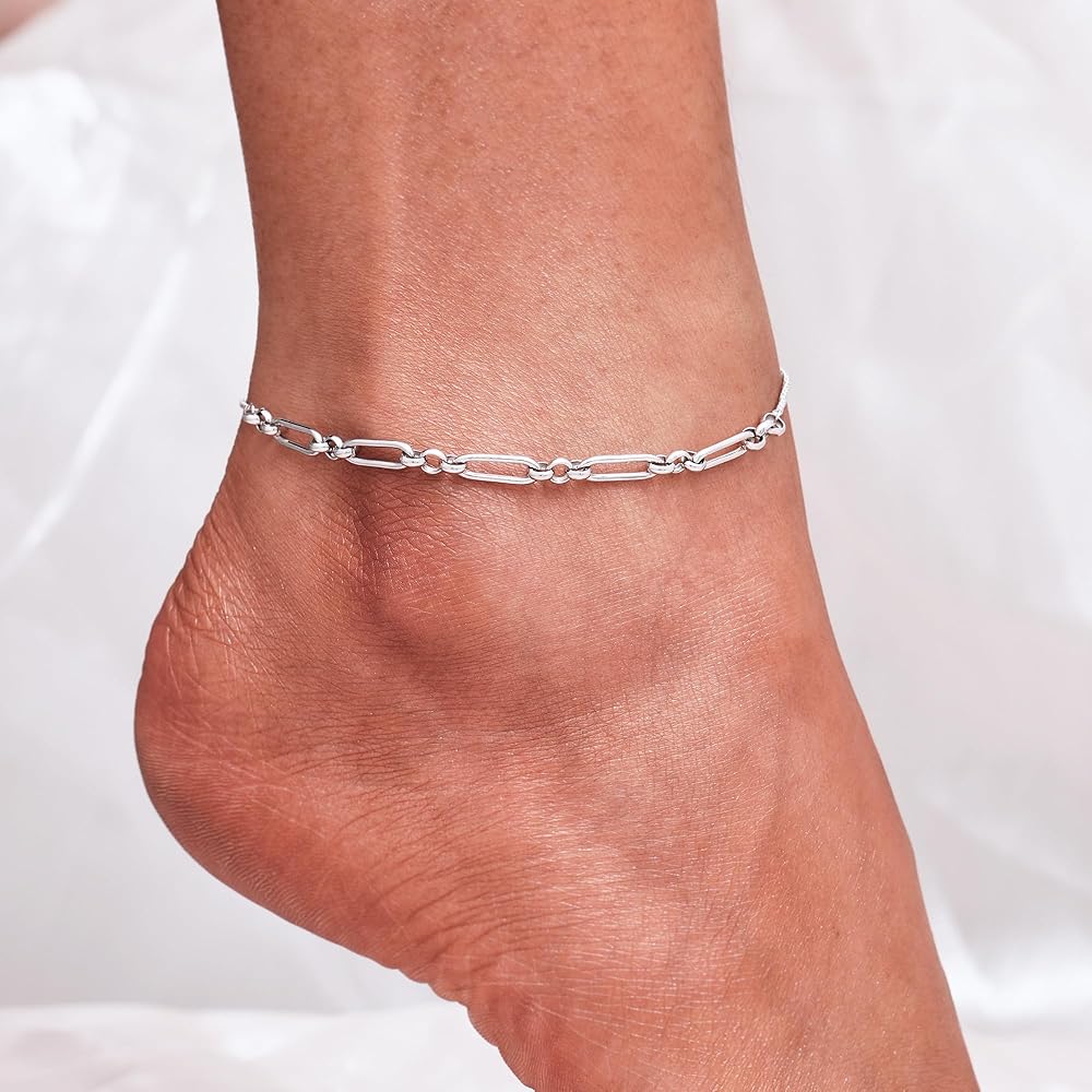 Minimalist Silver Anklet for Women